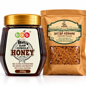 500gm Raw Jungle Honey + 200gm Country Sugar